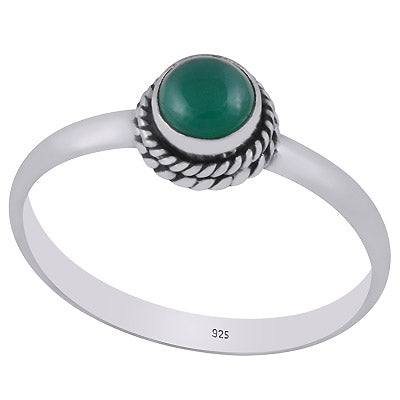 Alluring Twisted Wire Work Around Carnelian Round Shape 925 Sterling Solid Silver Ring - R3400601-7