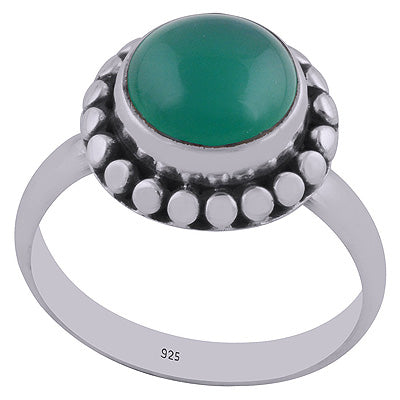 Green Onyx 925 Sterling Silver Ring - R3400679-60