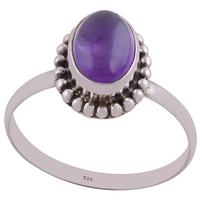 Amethyst 925 Sterling Silver Ring - R3400692-42