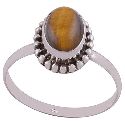Tiger's Eye 925 Sterling Silver Ring - R3400692-63