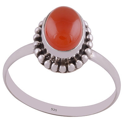 Carnelian 925 Sterling Silver Ring - R3400692-99