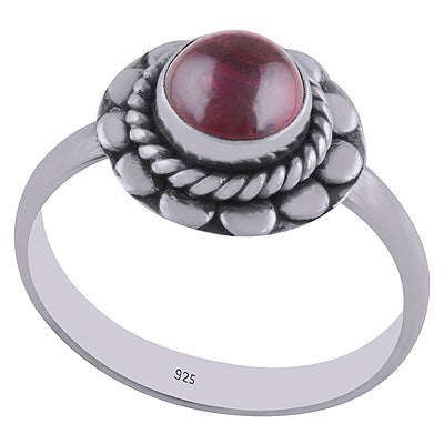 Garnet 925 Sterling Silver Ring - R3400704-43