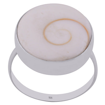 Gorgeous Plain Shiva Eye Round Shape 925 Sterling Solid Silver Ring - R3400752-97