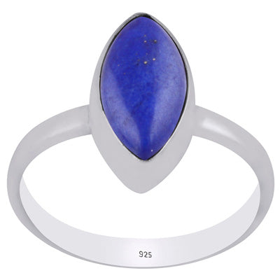 Gorgeous Plain Lapis Marquise Shape 925 Sterling Solid Silver Ring - R3400764-249