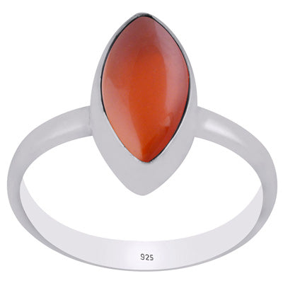 Gorgeous Plain Carnelian Marquise Shape 925 Sterling Solid Silver Ring - R3400764-435