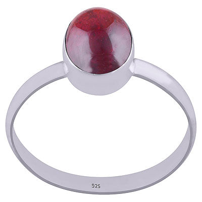 Alluring Gemstone Garnet Oval Shape 925 Sterling Solid Silver Ring - R3400832-32