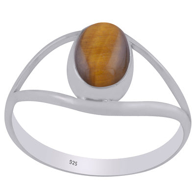 Gorgeous Split Shank Around Tiger's Eye Oval Shape 925 Sterling Solid Silver Ring - R3400890-11