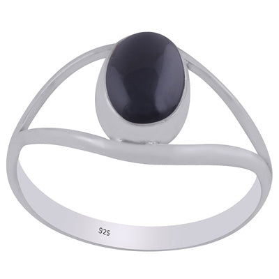 Gorgeous Split Shank Around Black Onyx Oval Shape 925 Sterling Solid Silver Ring - R3400890-14