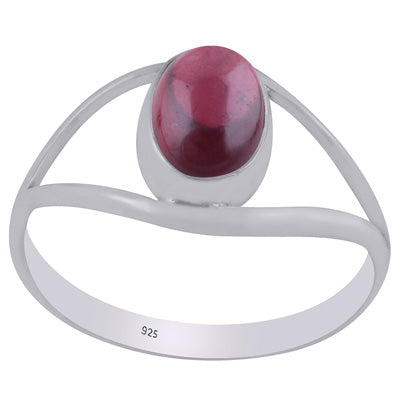 Gorgeous Split Shank Around Garnet Oval Shape 925 Sterling Solid Silver Ring - R3400890-2