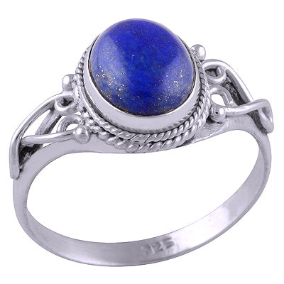 Lapis 925 Sterling Silver Ring - R3401177-845