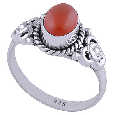Carnelian 925 Sterling Silver Ring - R3401186-90