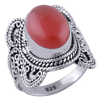 Carnelian 925 Sterling Silver Ring - R3401234-56
