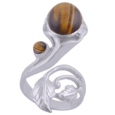 Tiger's Eye 925 Sterling Silver Ring - R3401254-35