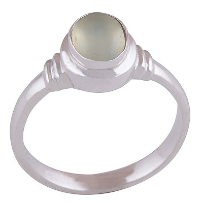 Prehnite 925 Sterling Silver Ring - R3401261-88