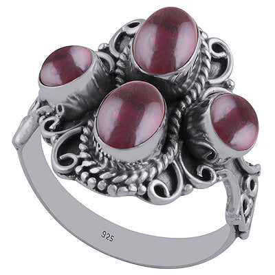 Garnet 925 Sterling Silver Ring - R3401341-63