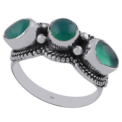 Green Onyx 925 Sterling Silver Ring - R3401349-143