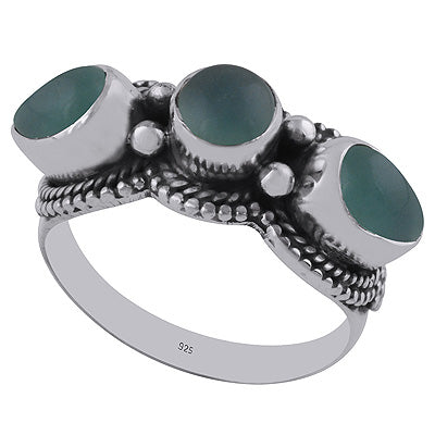 Aqua Chalcedony 925 Sterling Silver Ring - R3401349-144