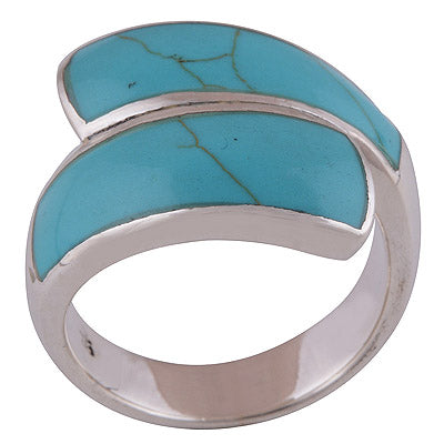 Turquoise 925 Sterling Silver Ring - R3401391-6
