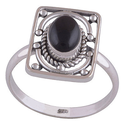 Black Onyx 925 Sterling Silver Ring - R3401449-26