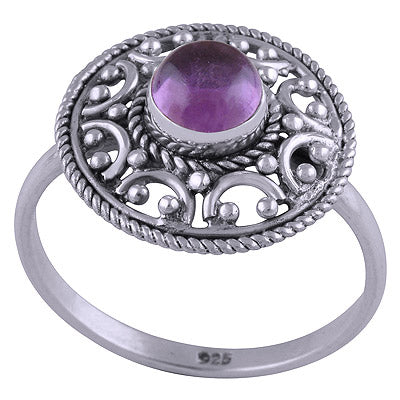 Amethyst 925 Sterling Silver Ring - R3401456-11