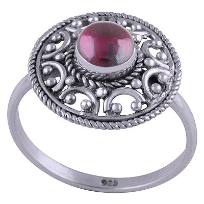 Garnet 925 Sterling Silver Ring - R3401456-14