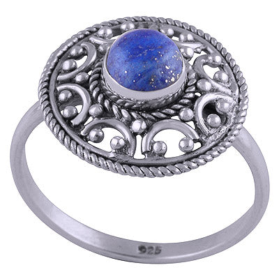 Lapis 925 Sterling Silver Ring - R3401456-20