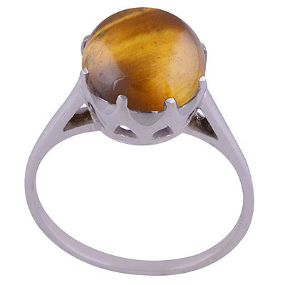 Tiger's Eye 925 Sterling Silver Ring - R3401501-68
