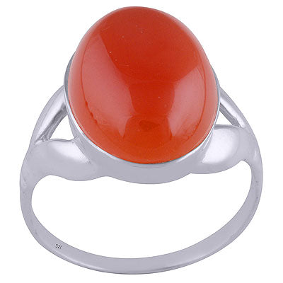 Stunning Split Shank Around Carnelian Oval Shape 925 Sterling Solid Silver Ring - R3401504-24