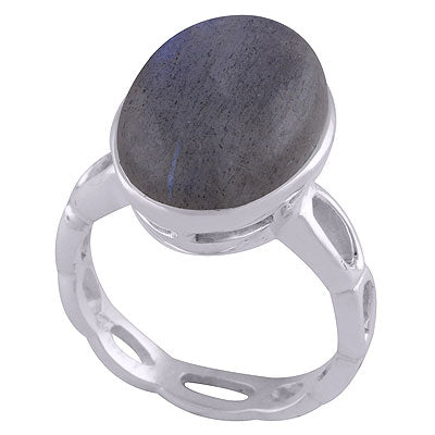 Gorgeous Cut Work Shank Around Labradorite Oval Shape 925 Sterling Solid Silver Ring - R3401509-10