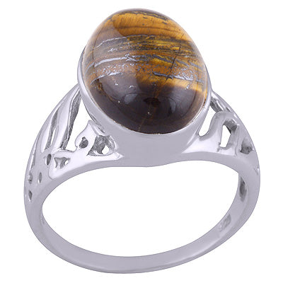 Tiger's Eye 925 Sterling Silver Ring - R3401513-26