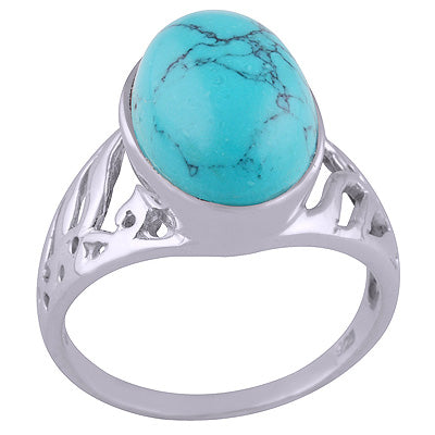 Turquoise 925 Sterling Silver Ring - R3401513-4