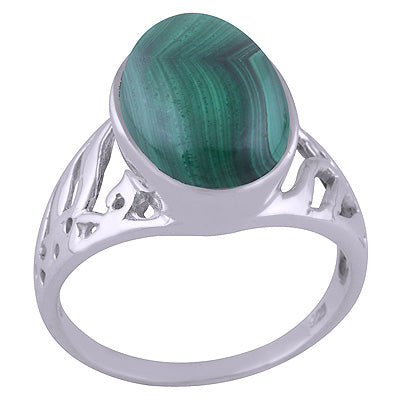 Malachite 925 Sterling Silver Ring - R3401513-63