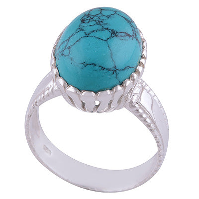 Turquoise 925 Sterling Silver Ring - R3401515-6