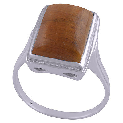 Tiger's Eye 925 Sterling Silver Ring - R3401518-66