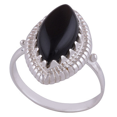 Black Onyx 925 Sterling Silver Ring - R3401521-33