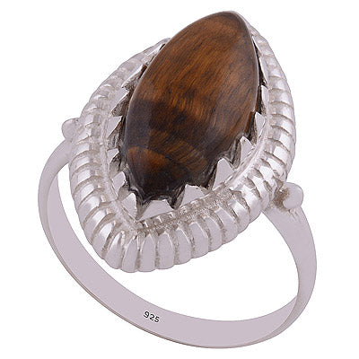 Tiger's Eye 925 Sterling Silver Ring - R3401521-69