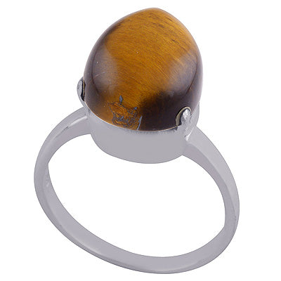 Tiger's Eye 925 Sterling Silver Ring - R3401522-27