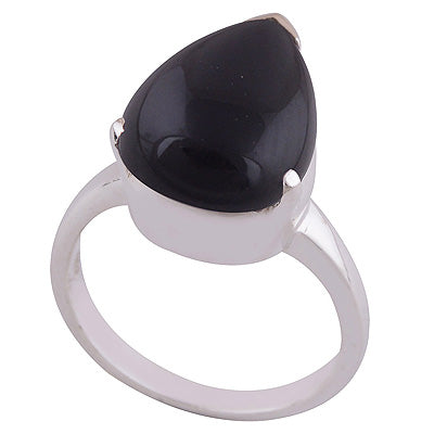Black Onyx 925 Sterling Silver Ring - R3401522-69