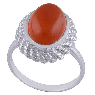 Carnelian 925 Sterling Silver Ring - R3401523-23