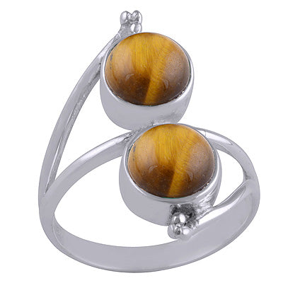 Tiger's Eye 925 Sterling Silver Ring - R3401524-31