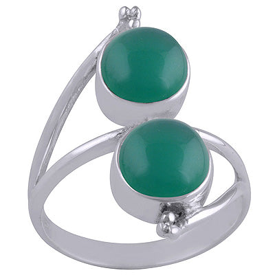 Green Onyx 925 Sterling Silver Ring - R3401524-69