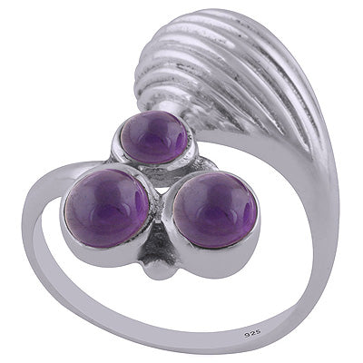 Amethyst 925 Sterling Silver Ring - R3401525-27