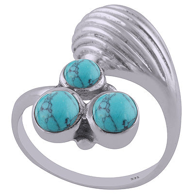 Turquoise 925 Sterling Silver Ring - R3401525-36