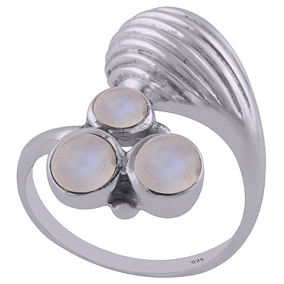 Rainbow Moonstone 925 Sterling Silver Ring - R3401525-47