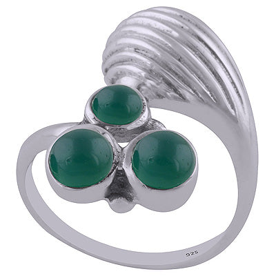 Green Onyx 925 Sterling Silver Ring - R3401525-60