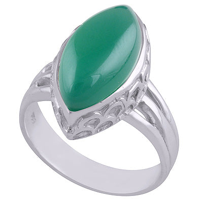 Green Onyx 925 Sterling Silver Ring - R3401530-21
