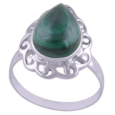 Malachite 925 Sterling Silver Ring - R3401532-86