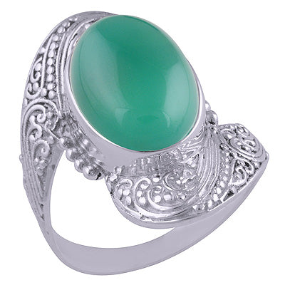 Green Onyx 925 Sterling Silver Ring - R3401535-31