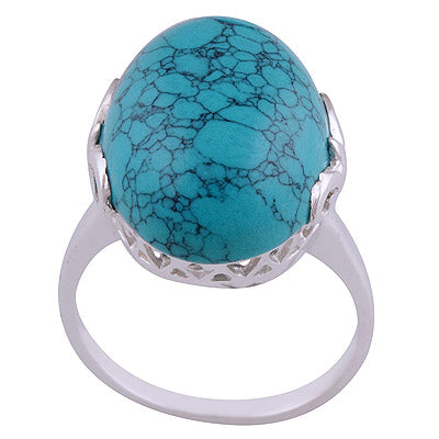 Turquoise 925 Sterling Silver Ring - R3401536-6