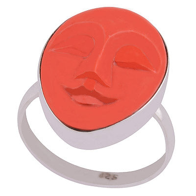 Bone Face 925 Sterling Silver Ring - R3401563-1